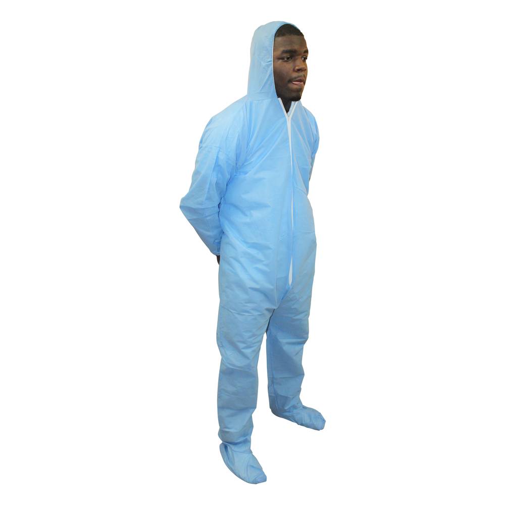 #M1540B Supply Source Safety Zone® ProMax® II SMS Coveralls - Hood, Boots & Elastic Cuffs (Blue) (25ct)